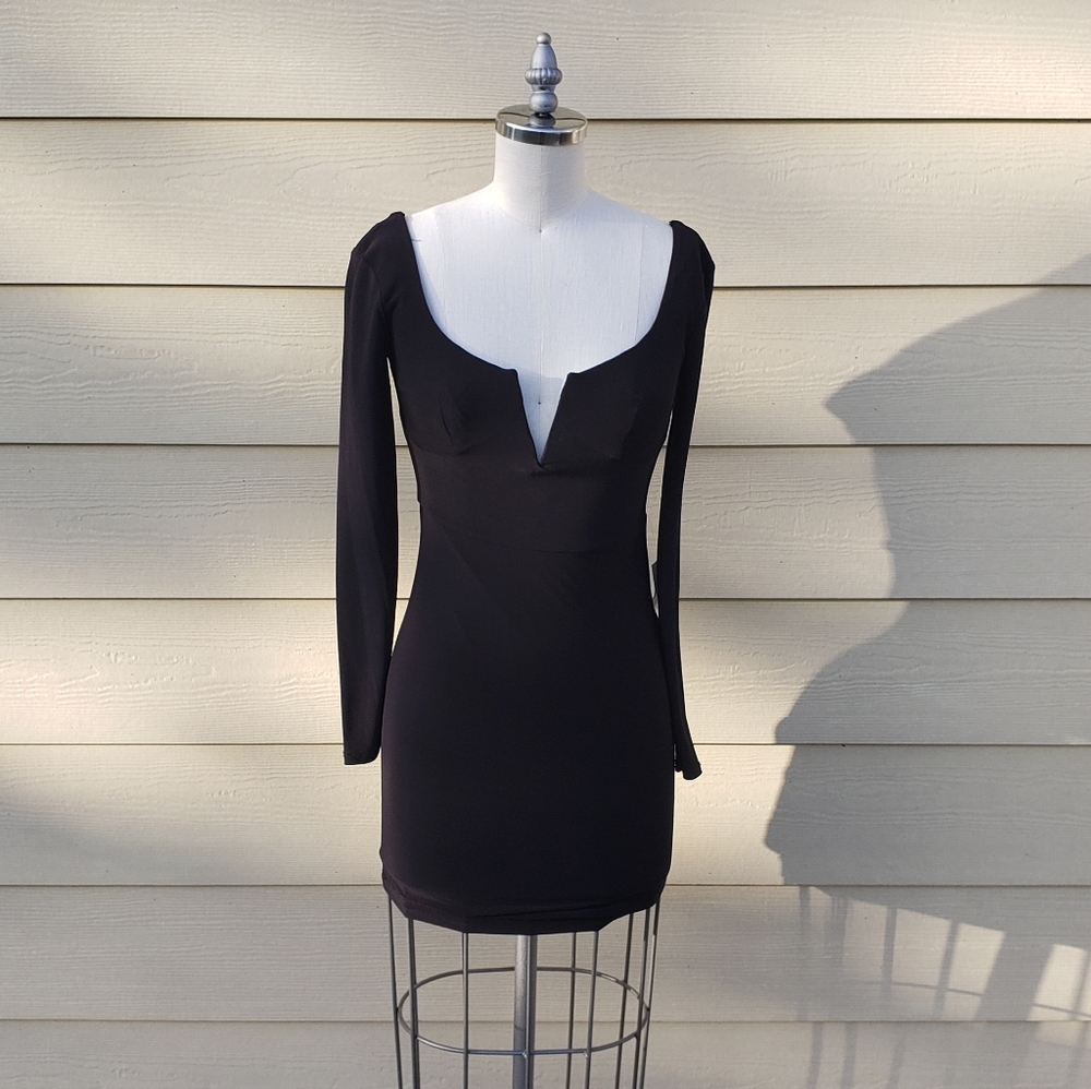 NEW B Darlin Black Bodycon Long Sleeve Mini Dress